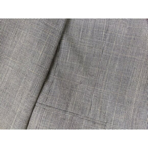 HAGGAR IMPERIAL - MEN'S GRAY PLAID WOOL BLAZER JACKET SPORT COAT - SIZE 44 - Picture 3 of 13